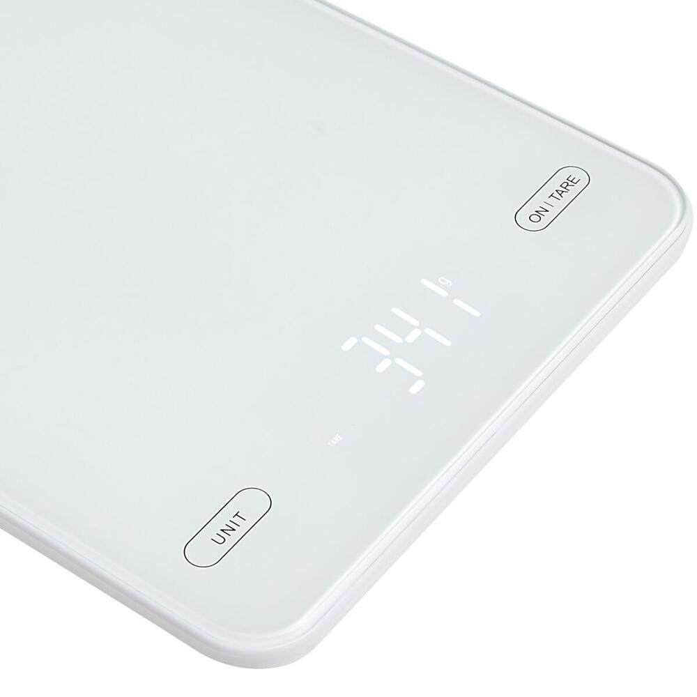 Ваги кухонні Adler AD 3177 white електронні/ 10кг/ г; мл, унція/ USB type C/ автовимкнення/ скло (AD3177W)