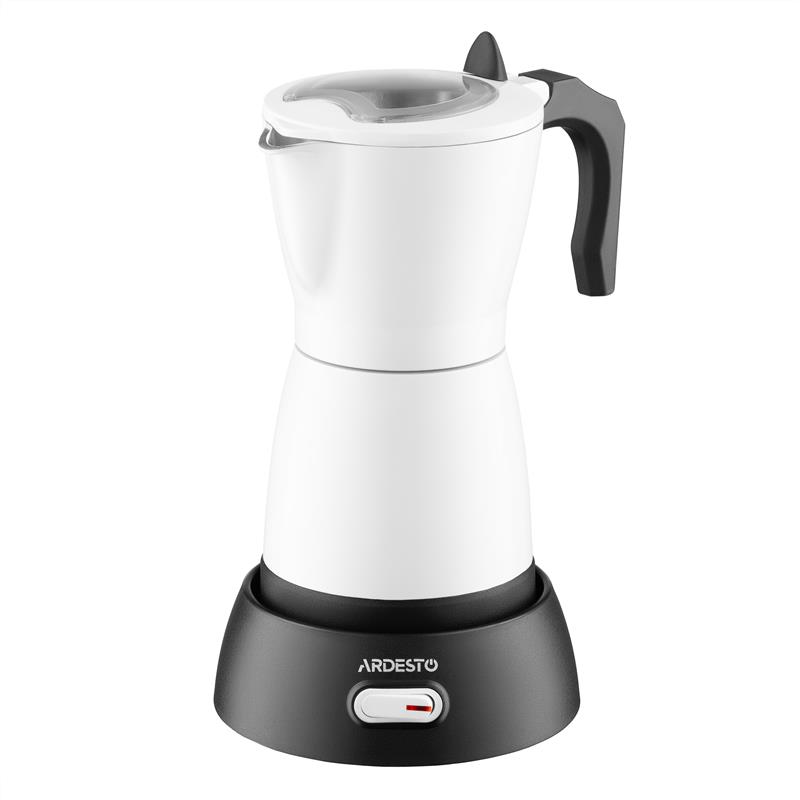 Кавоварка Ardesto електрична гейзерна  0.3л, мелена, білий (CMM-X300W)