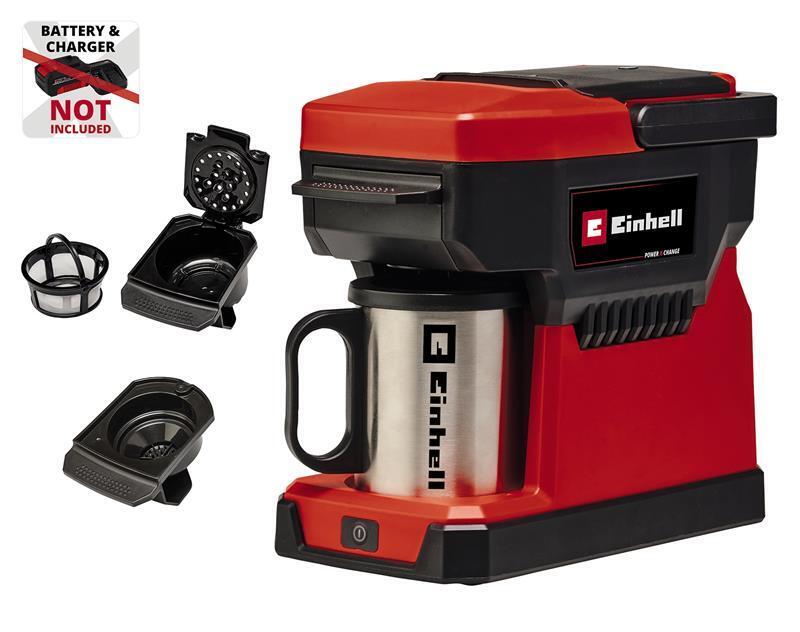 Кавомашина акумуляторна Einhell TE-CF 18 Li - Solo PXC 18В 240мл 80°С 1.2кг без АКБ та ЗП (4609990) (1773483)