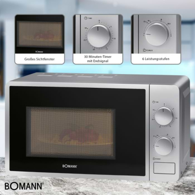Мікрохвильова піч Bomann MW 6014 CB silver (MW6014CB silver)