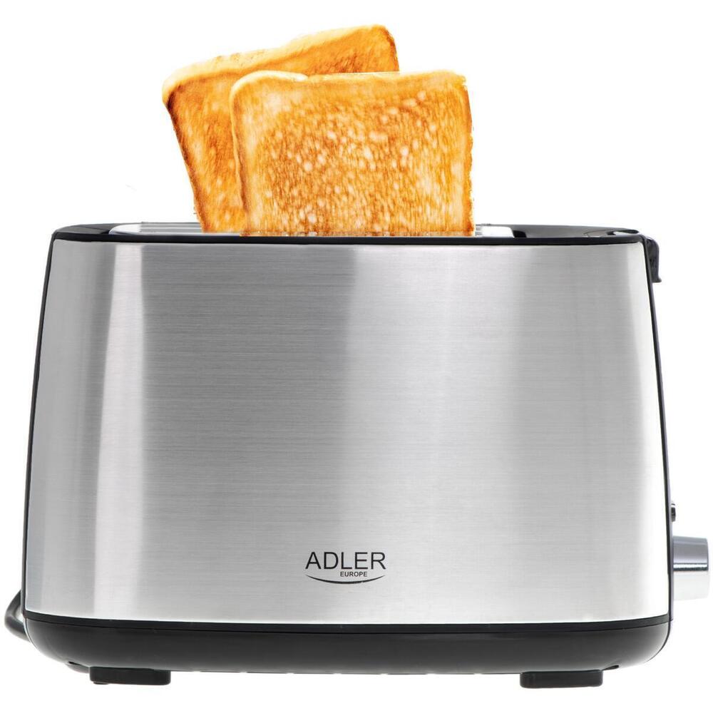 Тостер Adler AD 3214 900Вт/ 2 відділення/7 режимів підсмажування/розморожування/підігрів булочок (AD3214)