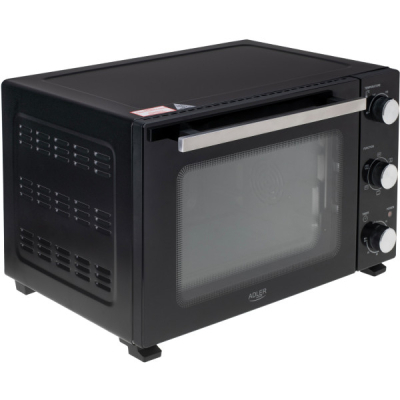 Електрична піч Adler AD 6025 1500Вт/ 35л /електроплита/ механічне керування/чорна (AD6025)