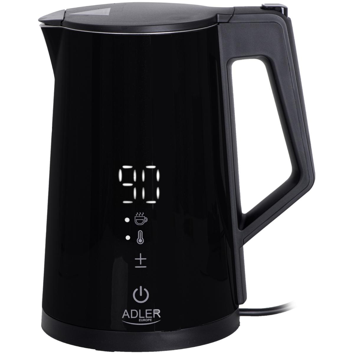 Електрочайник Adler AD 1345 black 1850-2200Вт/ 1.7л/ STRIX/ встановлення температури/ (AD1345B)
