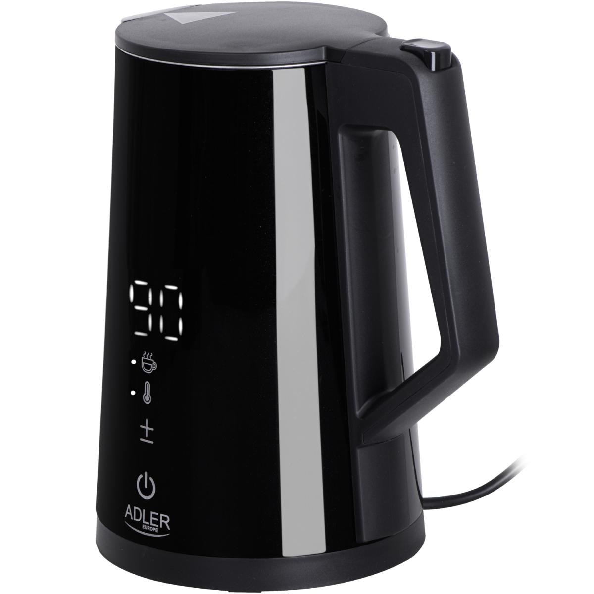 Електрочайник Adler AD 1345 black 1850-2200Вт/ 1.7л/ STRIX/ встановлення температури/ (AD1345B)