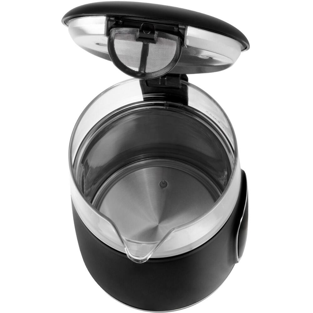 Електрочайник Adler AD 1305 black silver 1850-2200Вт/ 1.7л/ скло/ встановлення температури/ (AD1305BS)