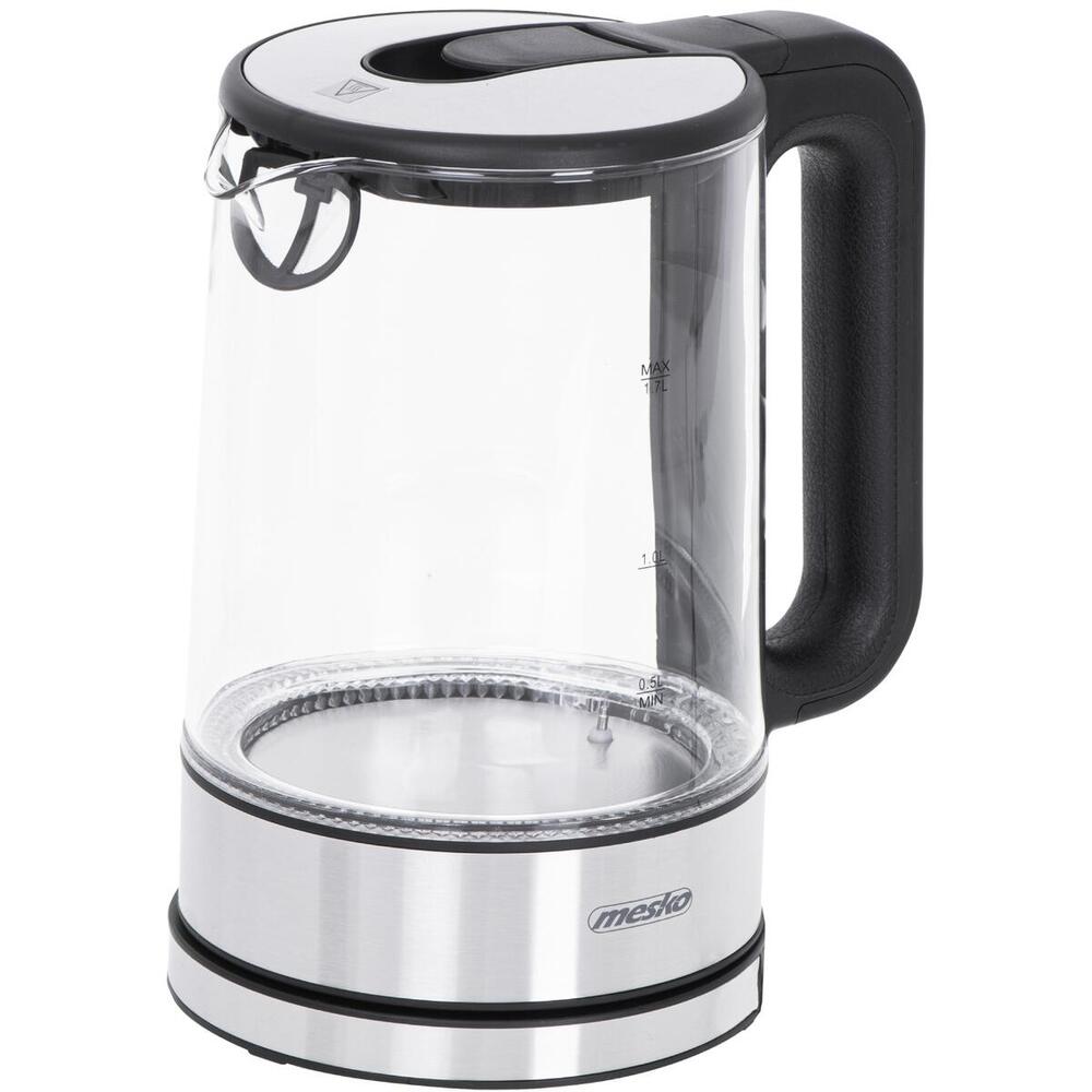 Електрочайник Mesko MS 1301 black 1850-2200Вт/ 1.7л/ скло/ встановлення температури (MS1301B)