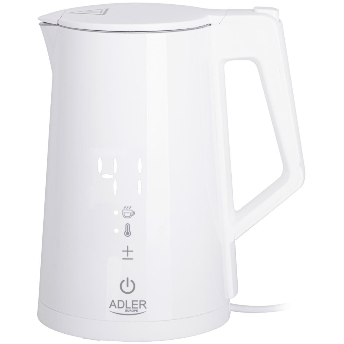 Електрочайник Adler AD 1345 white 1850-2200Вт/ 1.7л/ STRIX/ встановлення температури/ (AD1345W)