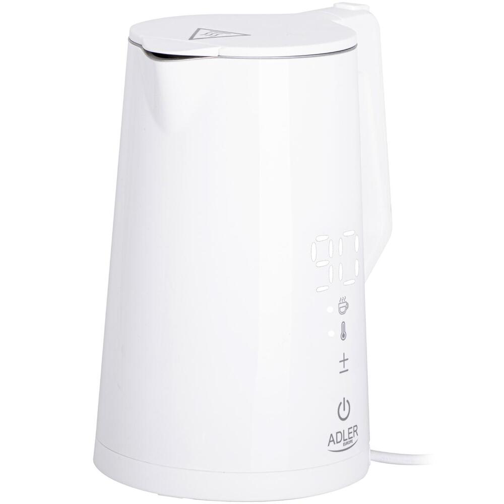 Електрочайник Adler AD 1345 white 1850-2200Вт/ 1.7л/ STRIX/ встановлення температури/ (AD1345W)