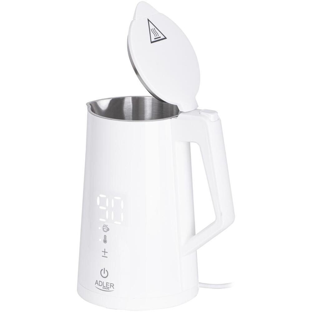 Електрочайник Adler AD 1345 white 1850-2200Вт/ 1.7л/ STRIX/ встановлення температури/ (AD1345W)