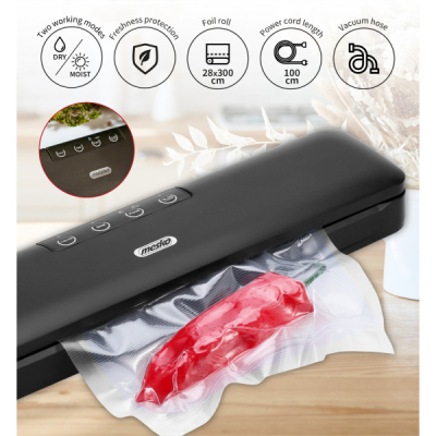 Вакууматор Mesko MS 4492 для пакетів,рулонів та контейнерів/ 95Вт/ 30см/ ел. керування/ чорний (MS4492)
