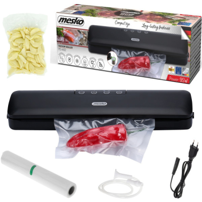 Вакууматор Mesko MS 4492 для пакетів,рулонів та контейнерів/ 95Вт/ 30см/ ел. керування/ чорний (MS4492)