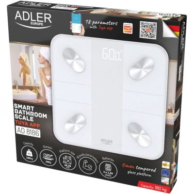 Ваги підлогові Adler AD 8186 white (AD8186W)
