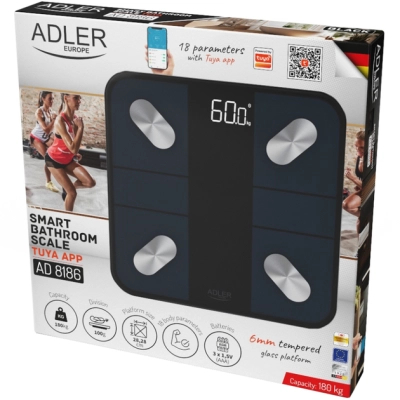 Ваги підлогові Adler AD 8186 black (AD8186B)