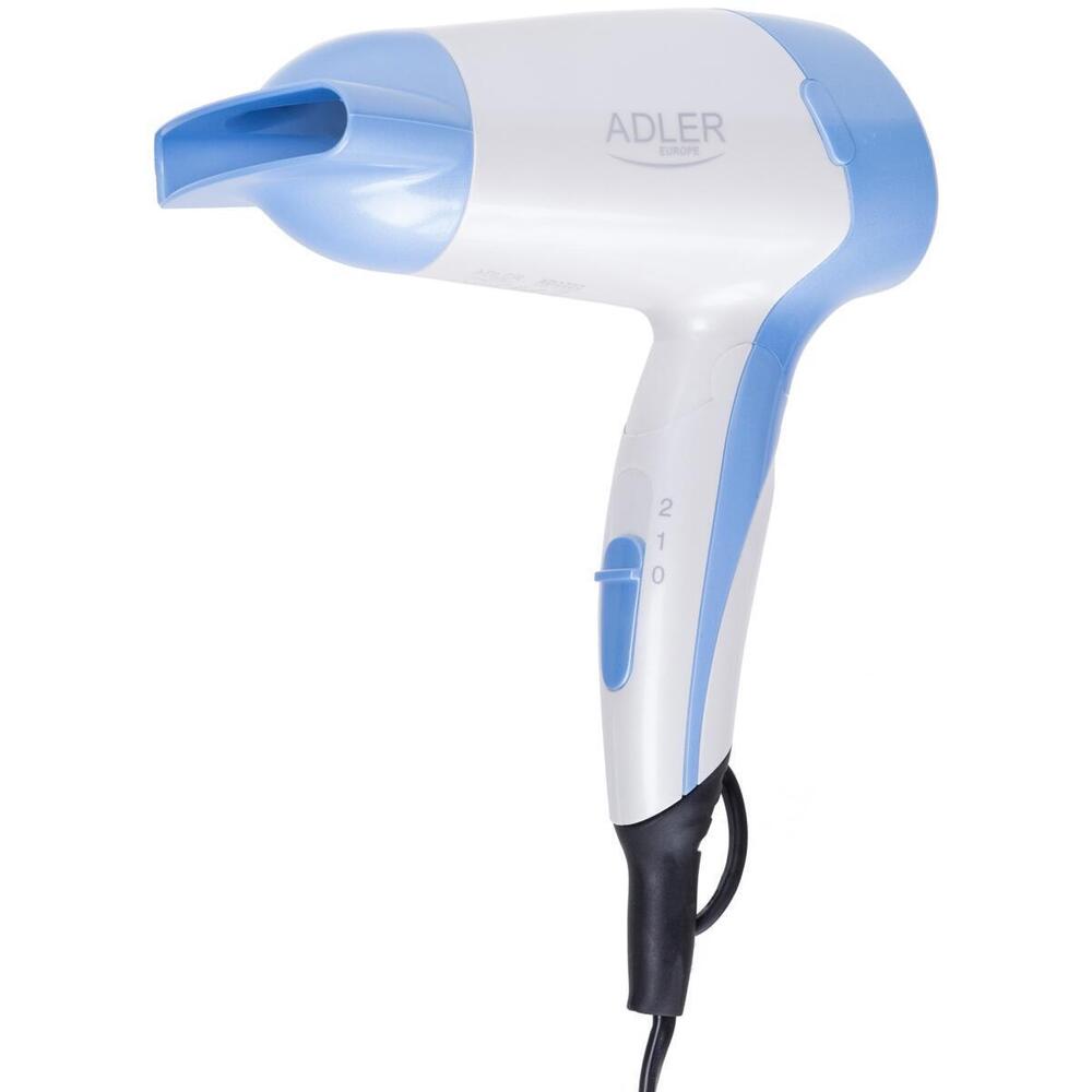 Фен Adler AD 2222 white 1200Вт/ 2 швидкості/ насадки - 1 шт./ складна ручка (AD2222)