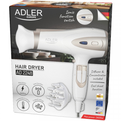 Фен Adler AD 2248 white (AD2248W)