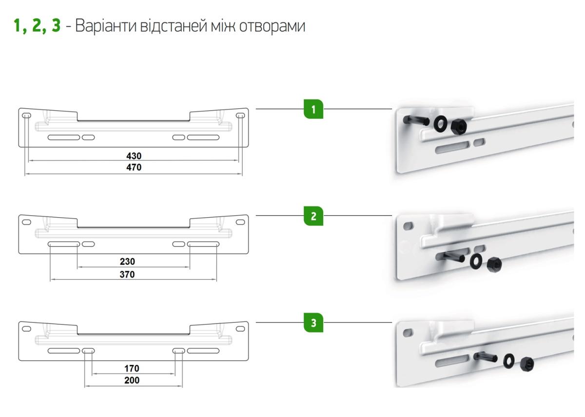 Аксесуари до водонагрівачів TESY Універсальна монтажна пластина