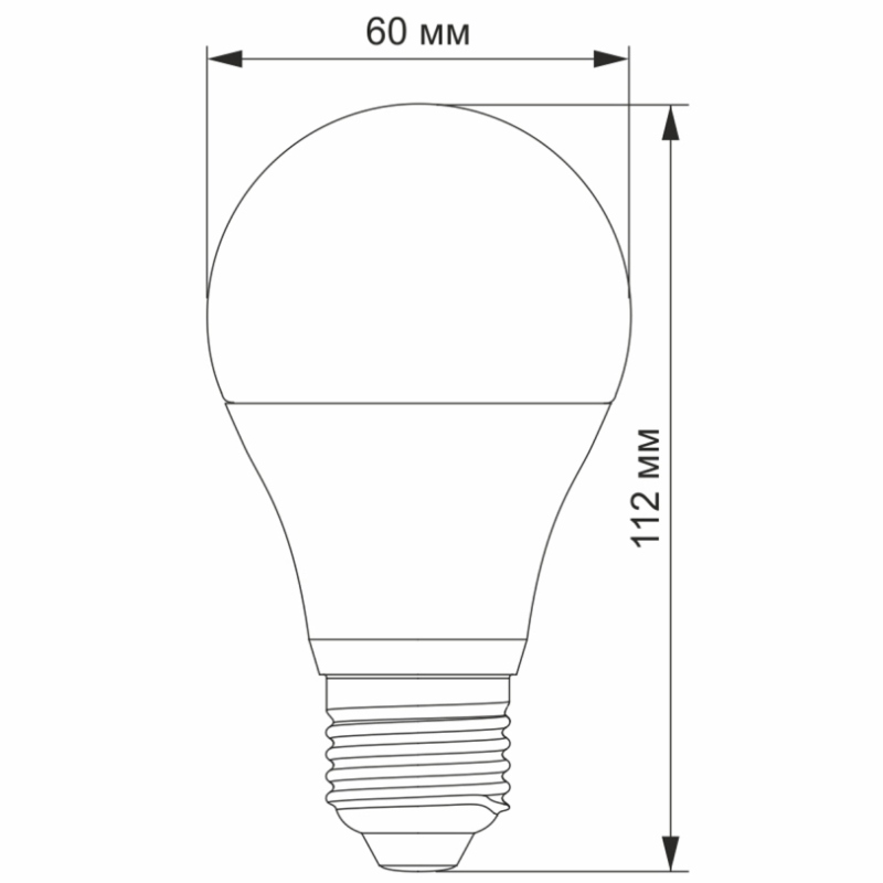 LED лампа VIDEX A60e 8W E27 3000K 220V, VL-A60e-08273 (23805)