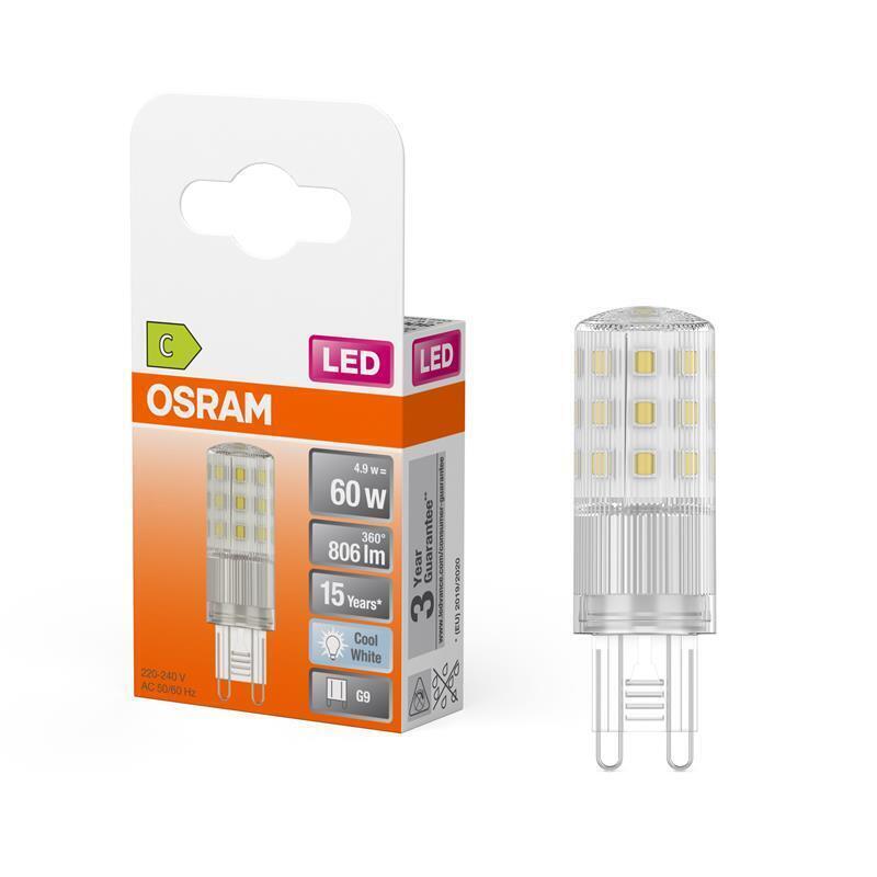 Лампа OSRAM LED G9 4,9W 806Лм 4000К PIN60 (4058075840546) (1841291)