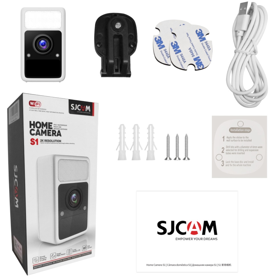 IP відеокамера SJCAM S1, JPG, 4M, 2.4GHz, LED + infrared, MP4 (S1 home camera)