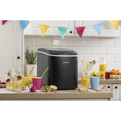 Льодогенератор побутовий Gorenje, 15кг/добу, 2,2л, чорний (IMDW1500B)