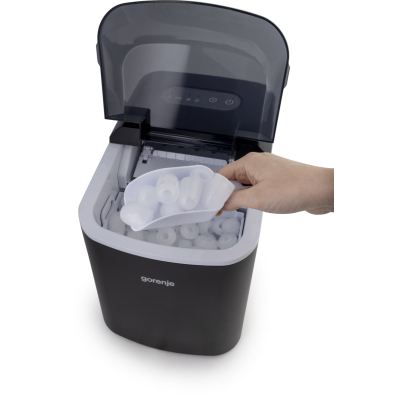 Льодогенератор побутовий Gorenje, 15кг/добу, 2,2л, чорний (IMDW1500B)