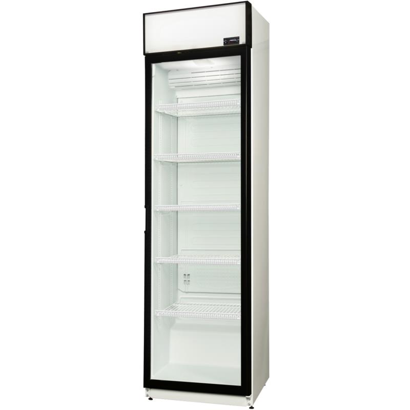 Холодильна вітрина Snaige, 202.5x60х60, 385л, полок - 5, зон - 1, бут-224, 1дв., ST, банер, білий (CD40DC-S3022E)