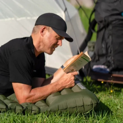 Матрац надувний Naturehike CNK2550WS019, 200х60х6.5 см, зелений із вбудованою помпою (6977465869654)
