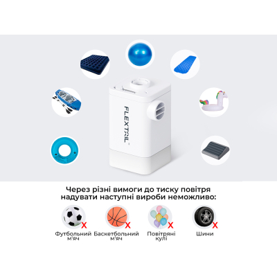 Насос для надувних меблів Flextail Max Pump 2 Plus, білий (6971670131063)