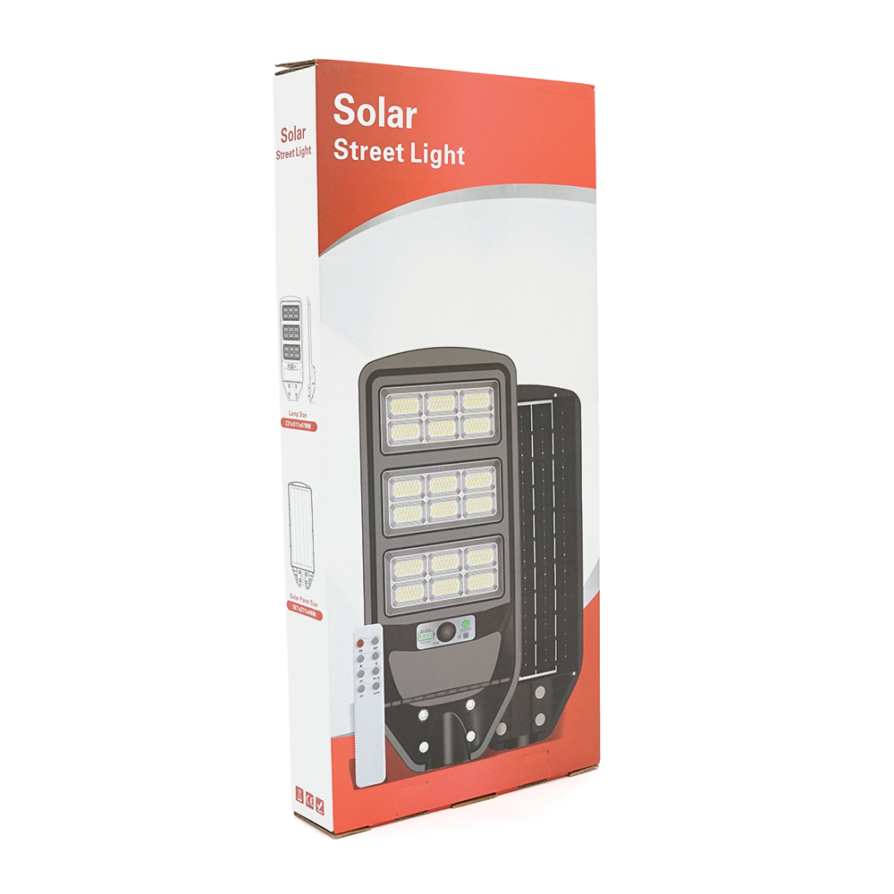 SOLAR LED-ліхтар Anern AN-ISGL10-120W 120W84LED/5054 3.2v8AH LiFePO4 1300lm заряд 8 ч разряд 4 часа IP66. ABC Plastic 511*231*47мм (1846829)