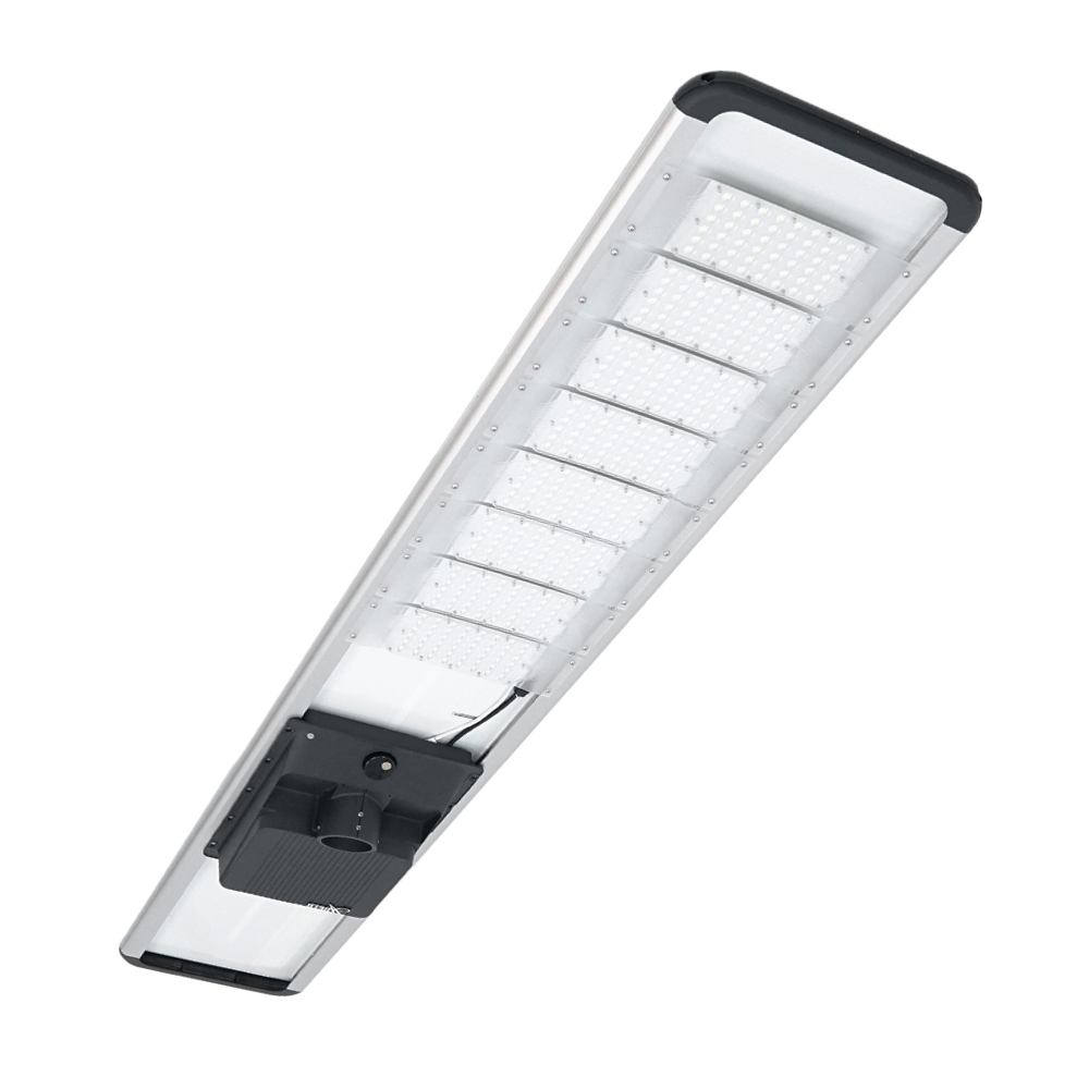 SOLAR LED-ліхтар Anern AN-SLZ-150W 150W384LED1152WH LiFePO418V 160W210lm/w 120° заряд 8 год розряд 4 години IP66. Алюміній + PMMA 2268*385*139мм (1846835)