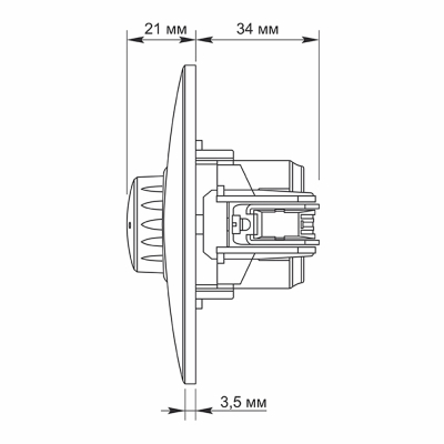 Світлорегулятор Videx BINERA 600Вт чорний граф (VF-BNDM600-BG)