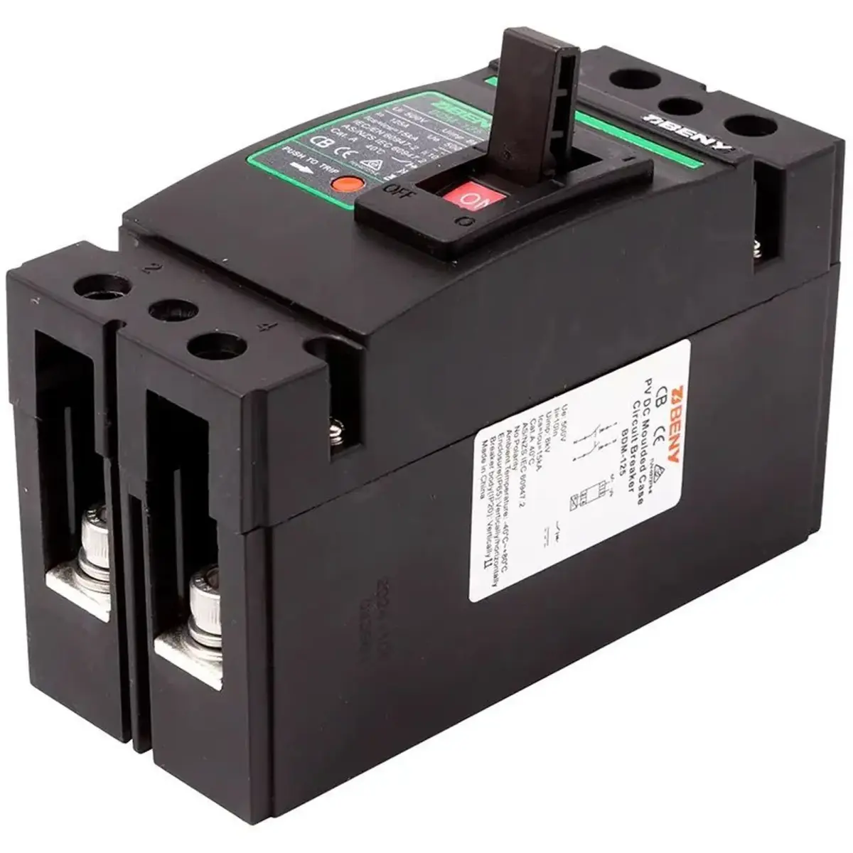 Автоматичний вимикач BENY BDM-250 DC 2P 500В 160А (BDM-250-2P500V160A)