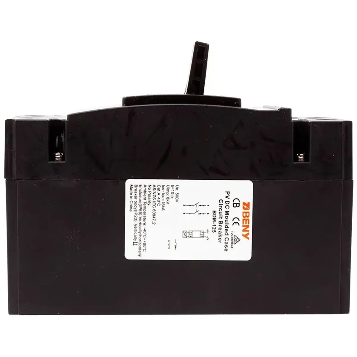 Автоматичний вимикач BENY BDM-250 DC 2P 500В 160А (BDM-250-2P500V160A)