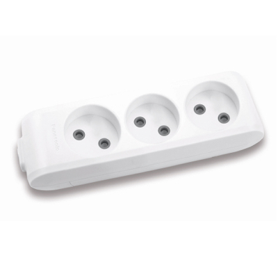 Колодка для подовжувача Panasonic X-tendia 3 гнізда grey (WLTB02302GR-UA) (1168780)