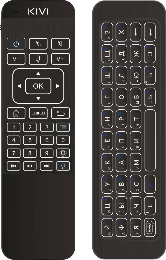Пульт K2,  інфрачервоний, радіосигнал, Black K2 KIVI (KIVI K2)