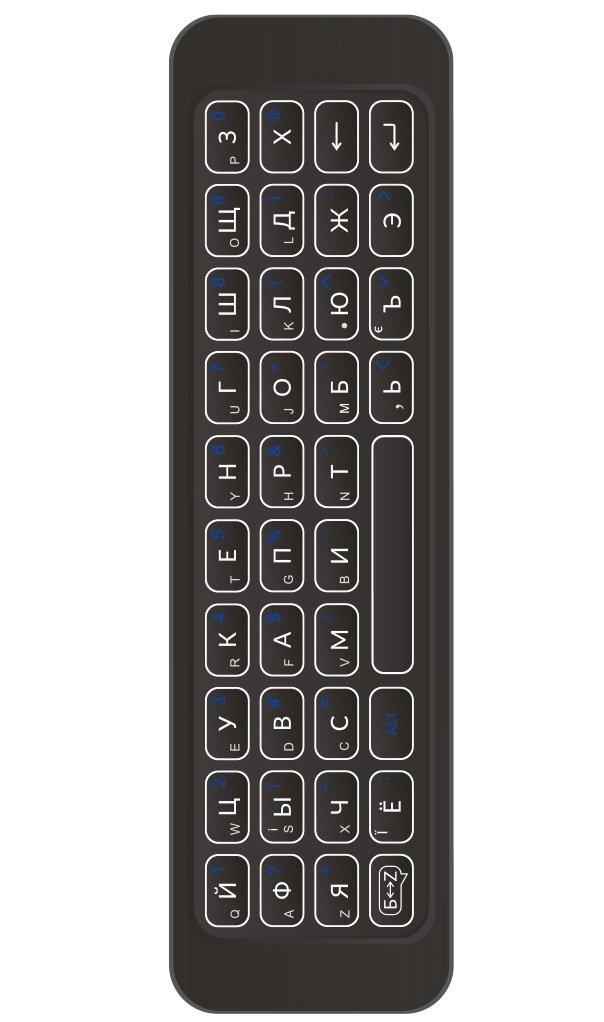 Пульт K2,  інфрачервоний, радіосигнал, Black K2 KIVI (KIVI K2)