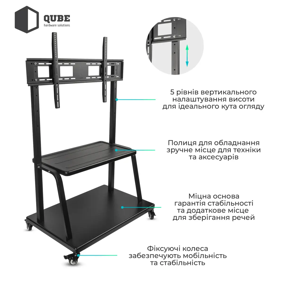 Кріплення для телевізора Qube 100B150 до 100