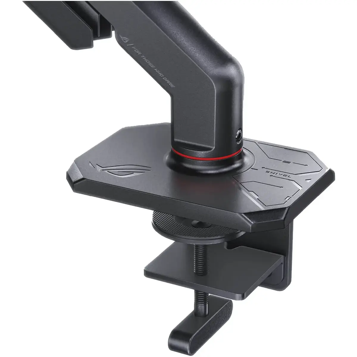Кріплення для монітора (кронштейн) ASUS ROG Ergo Monitor Arm AAS01R (90LA00Q0-B01D71) VESA 100, 3–13,5кг, Lift 32cm, Tilt +80°~-25°, Swivel +90°~-90°,