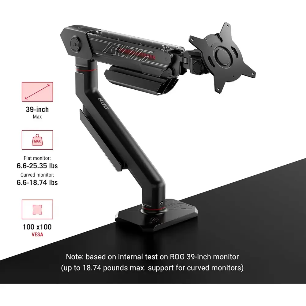 Кріплення для монітора (кронштейн) ASUS ROG Ergo Monitor Arm AAS01 (90LA00Q0-B01170)