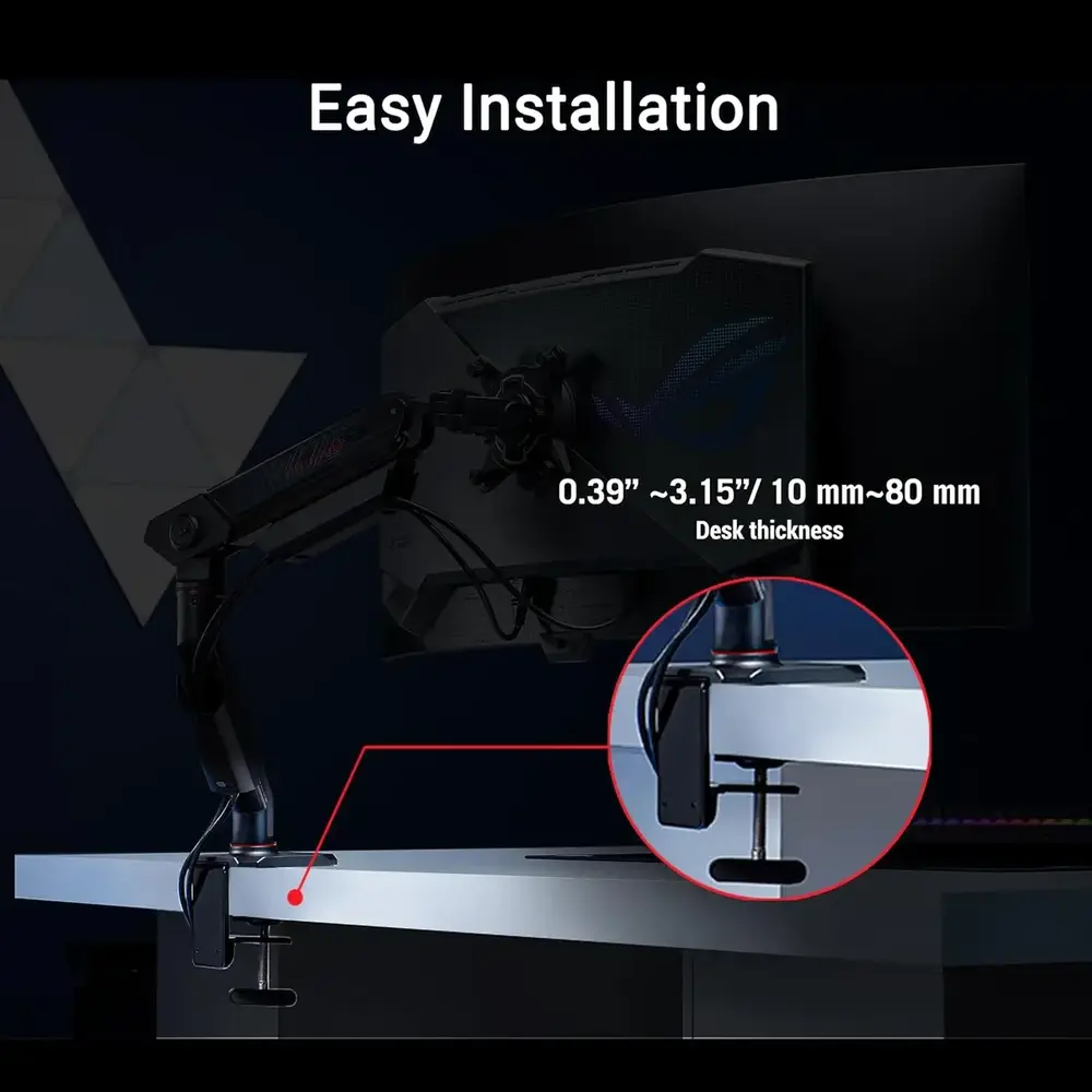 Кріплення для монітора (кронштейн) ASUS ROG Ergo Monitor Arm AAS01 (90LA00Q0-B01170)