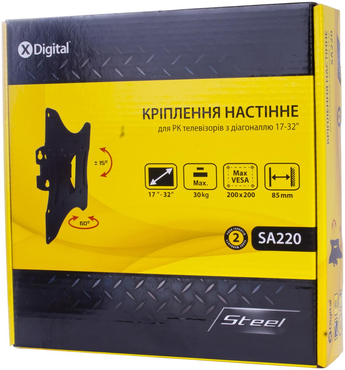 Крiплення настiнне X-DIGITAL STEEL SA220 чорний