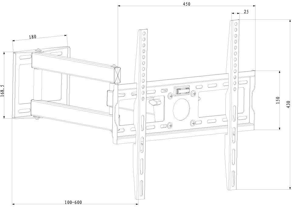 Крiплення настiнне X-DIGITAL STEEL SA345 чорний