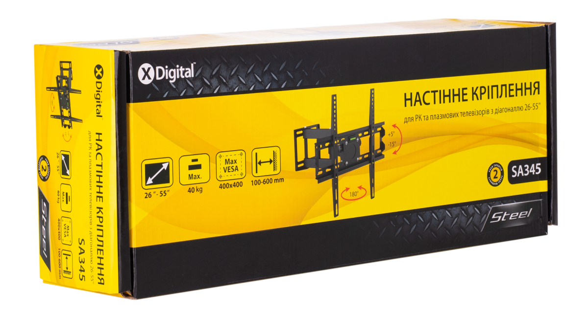 Крiплення настiнне X-DIGITAL STEEL SA345 чорний
