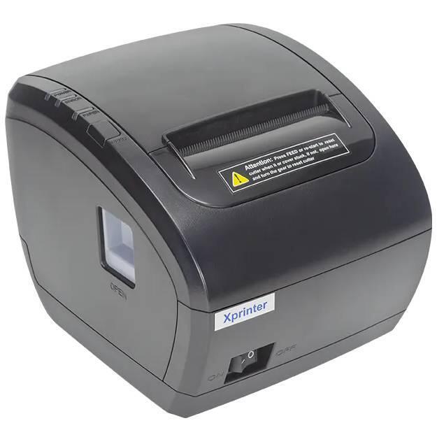 Друкарка чеків Xprinter XP-Q838L (термодрук, 230мм/с, стрічка 80мм, USB+Lan,RJ12, авторізак, чорний) (XP-Q838L) (1843034)