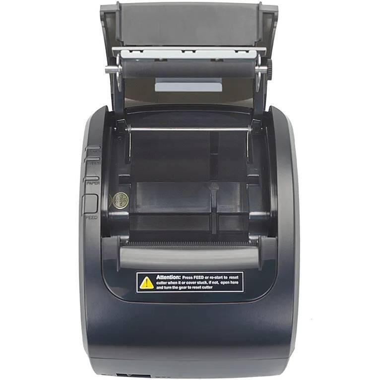 Друкарка чеків Xprinter XP-Q838L (термодрук, 230мм/с, стрічка 80мм, USB+Lan,RJ12, авторізак, чорний) (XP-Q838L) (1843034)