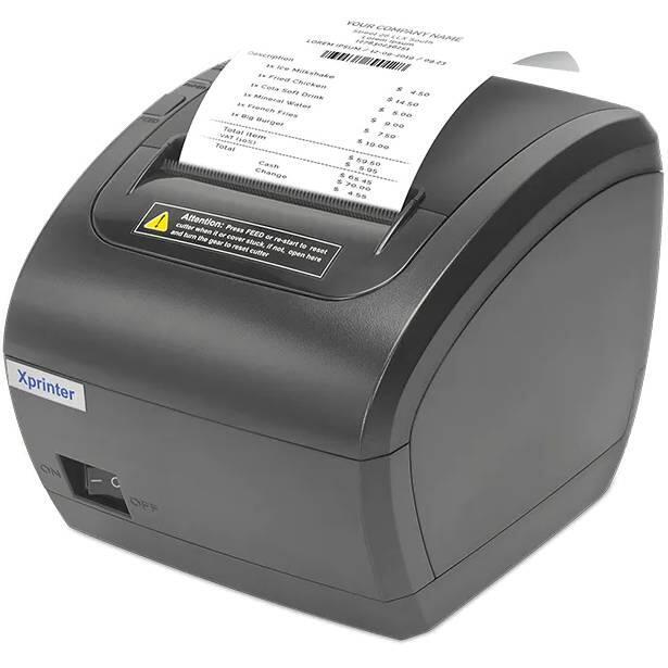 Друкарка чеків Xprinter XP-Q838L (термодрук, 230мм/с, стрічка 80мм, USB+Lan,RJ12, авторізак, чорний) (XP-Q838L) (1843034)