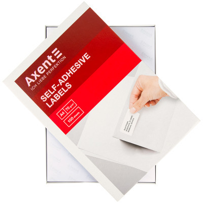 Етикетка самоклеюча Axent 105x148,5 (4 на листі) с/кл (100 листів) (2461-A)