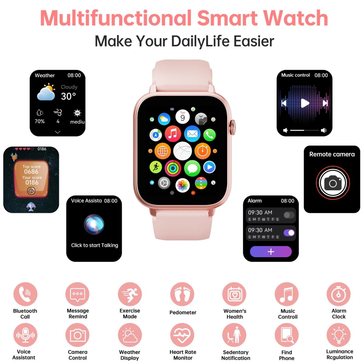 Годинник Oukitel V3 Pink (6941749818607)