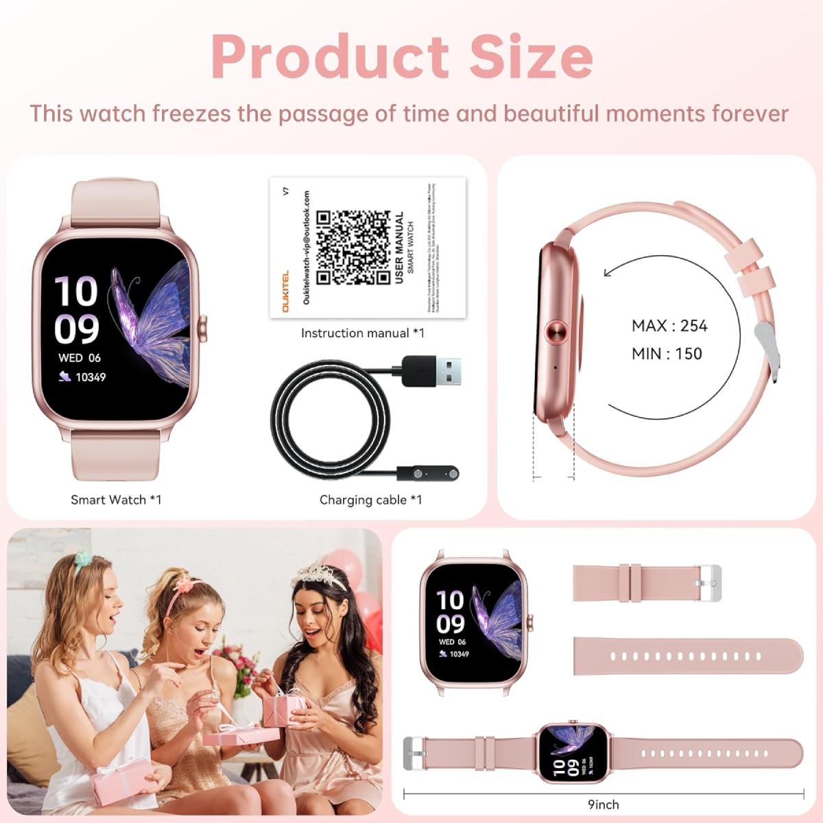 Годинник Oukitel V7 Pink (6941749851062)