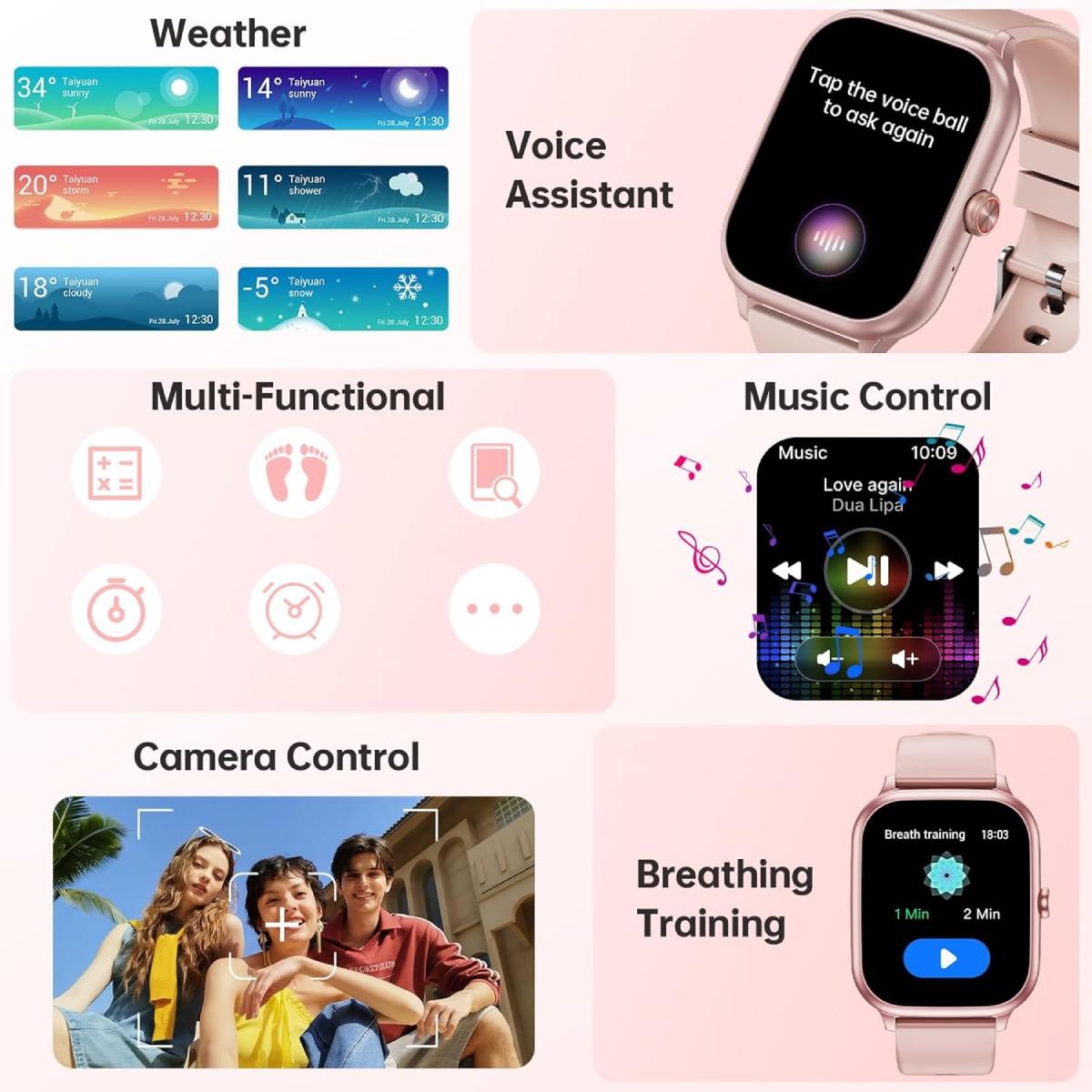 Годинник Oukitel V7 Pink (6941749851062)